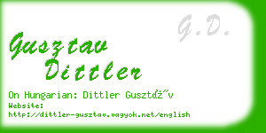 gusztav dittler business card